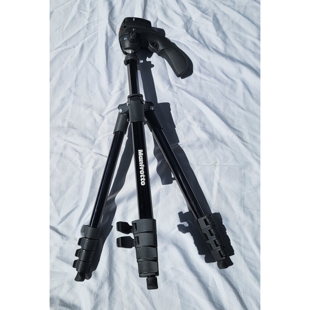 Manfrotto Compact Action Aluminum Tripod w/ Joystick Head Black MKCOMPACTACN-BK